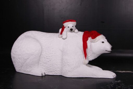 CHRISTMAS POLAR BEAR WITH CUB JR 160060