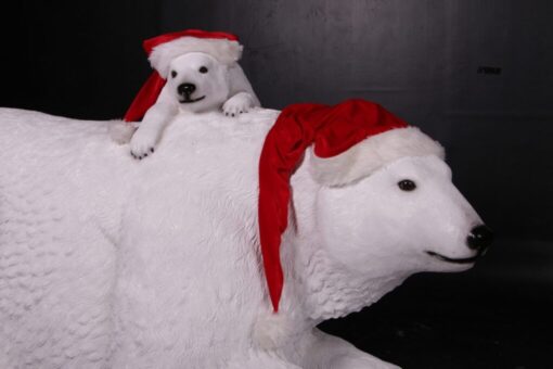 CHRISTMAS POLAR BEAR WITH CUB JR 160060 - Image 2