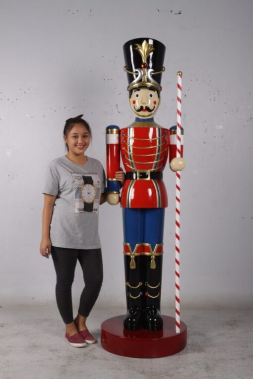 TOY SOLDIER WITH BATON 6.5FT - JR 170164 BATON IN LEFT HAND - Image 6