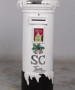 Alternative view of Santa Mailbox - White and Silver - 100cm | JR 180031