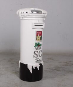 Santa Mailbox - White and Silver - 100cm | JR 180031