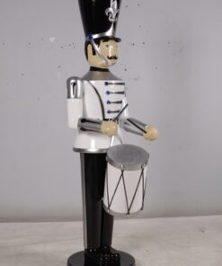 Toy Soldier with Drum - White, Silver and Black | JR 190012
