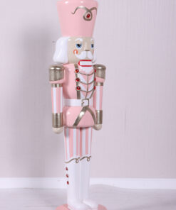 Nutcracker Soldier - Pink and White Stripes 6ft | JR 170046