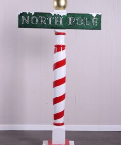 Alternative view of North Pole Sign 6ft | JR 220124