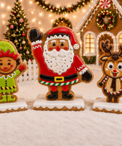 Gingerbread Reindeer and Friends with Base | JR S-273
