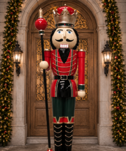 Nutcracker 12ft Red and Green - Sceptre in Right Hand | JR 130091