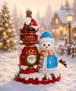 Santa Mailbox with Snowman | JR S-047