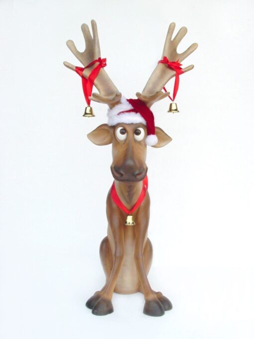 FUNNY REINDEER SITTING JR 2144