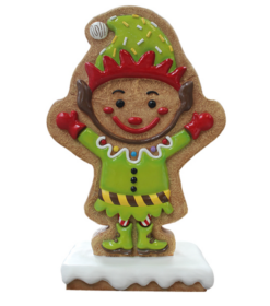 Alternative view of Gingerbread Elf and Friends with Base | JR S-274