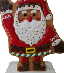Alternative view of Gingerbread Santa and Friends with Base | JR S-272