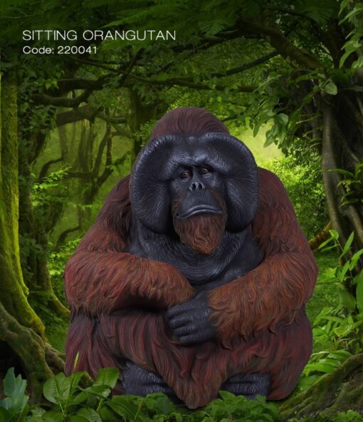 ORANGUTAN SITTING -3FT JR 220041 - Image 3