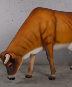 Jersey Cow - Head Down - With Horns - Smooth Finish | JR 0037