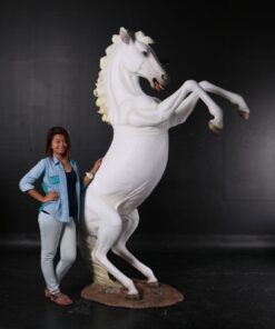 Alternative view of White Rearing Stallion | JR 140059