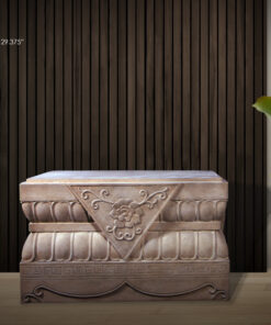 Alternative view of Foo Dog Plinth - Roman Stone Effect Finish | JR 190163