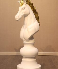 Alternative view of Ornamental White Knight Chess Piece | JR 220120