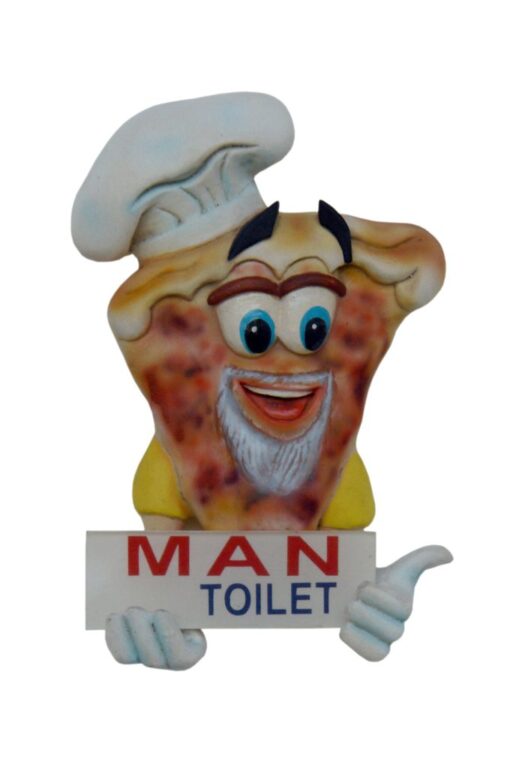 PIZZA TOILET DOOR SIGN - MALE JR 2851