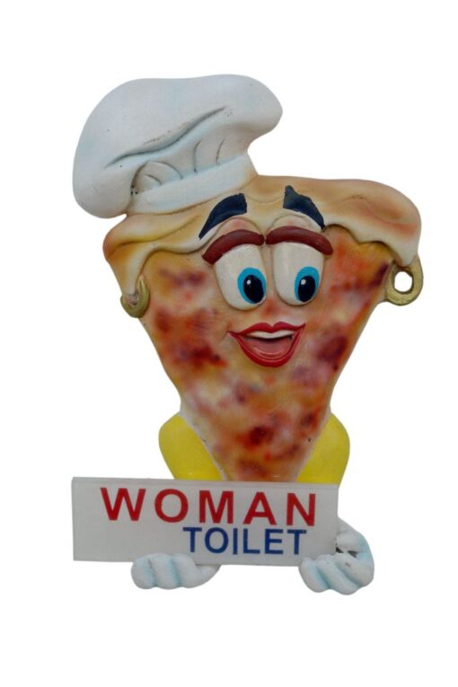 PIZZA TOILET DOOR SIGN - FEMALE JR 2852