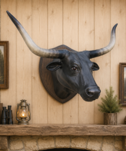 Black Bull Head with Long Horns | JR 2272