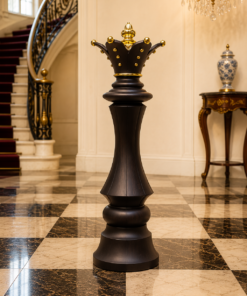 Ornamental Black Queen Chess Piece | JR 220118