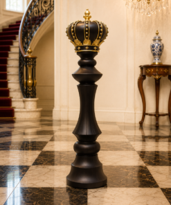 Ornamental Black King Chess Piece | JR 220119