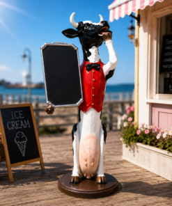 Skinny Cow Butler Holding Advertising Board | JR 1773