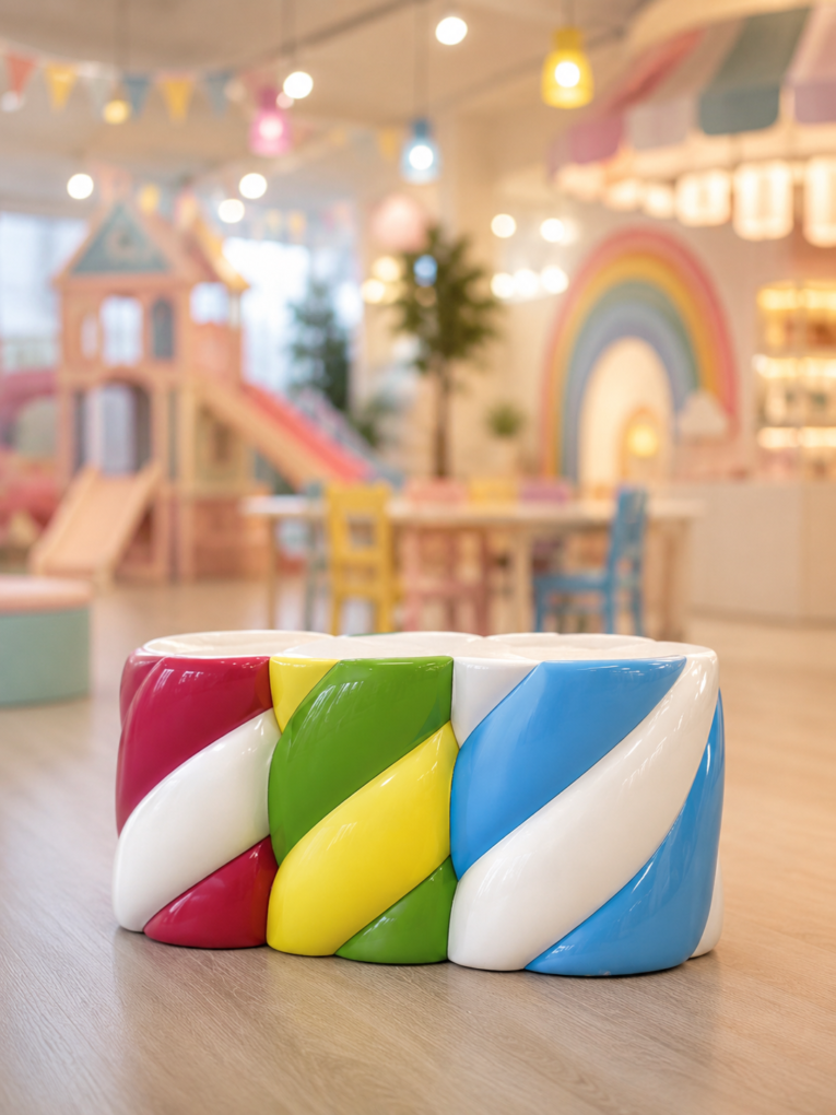 Marshmallow Triple Chair | JR S-059
