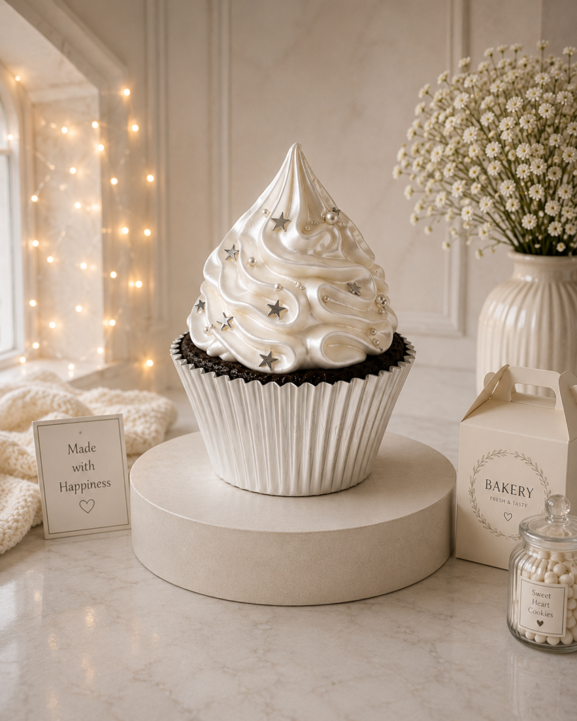 Cupcake with Silver Leaf | JR 2828