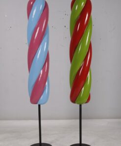 Alternative view of Green and Red Twist Popsicle | JR 190008