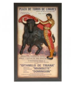 Bullfighter and Bull Plaque | JR 2764