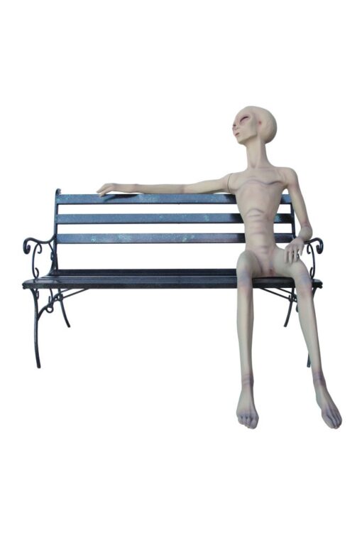 ALIEN SITTING ON BENCH (INC)  JR 2917