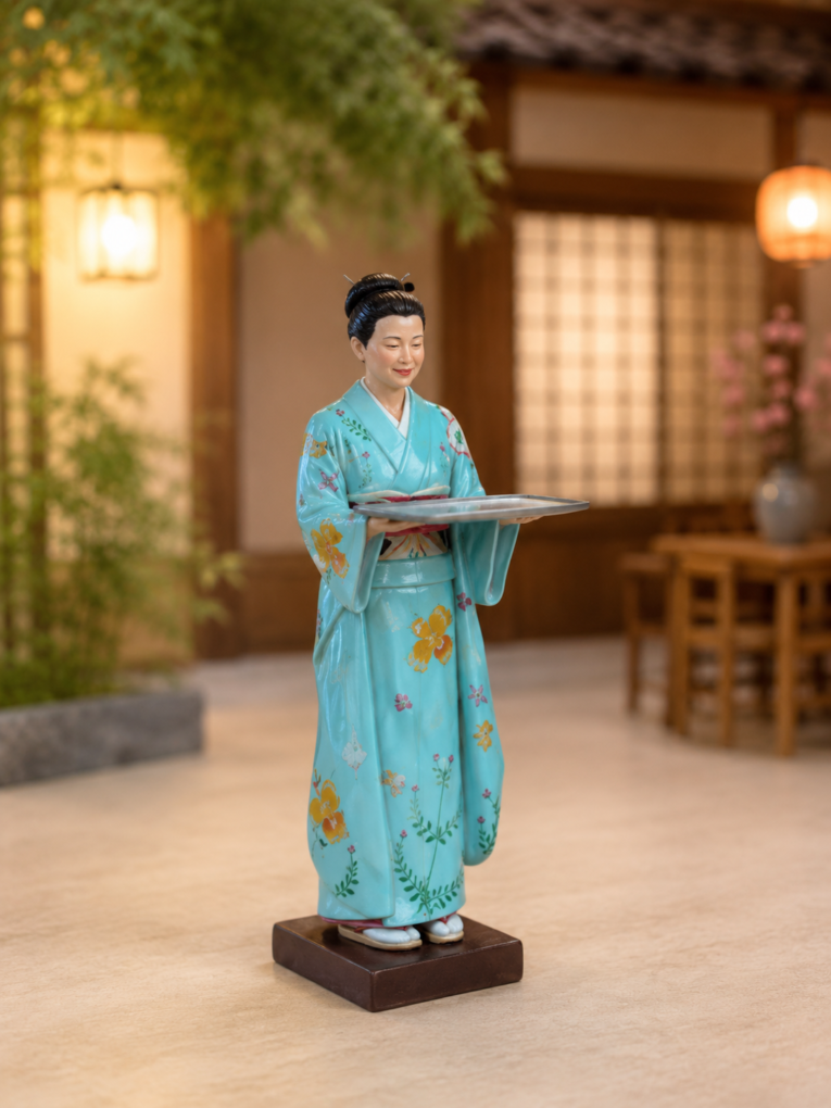 Japanese Waitress with Tray | JR 2130
