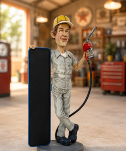 Gasoline Man Holding Advertising Board | JR 1848