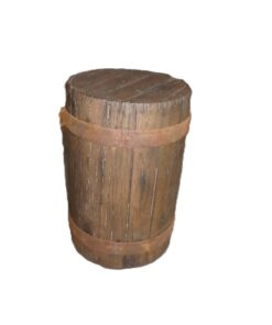 Side Table Barrel - Wood Effect Finish | JR 140050