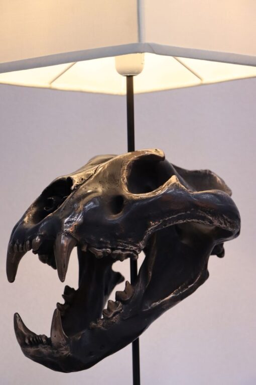 LION SKULL TABLE LAMP BRONZE JR 200117 - Image 2