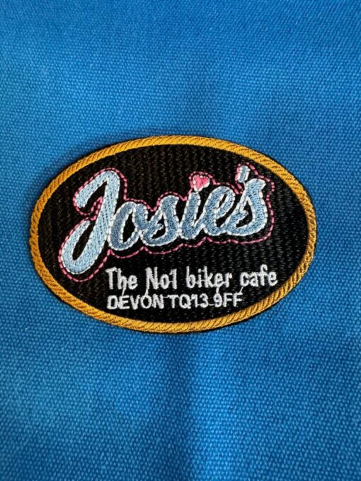 'JOSIES NO#1 BIKER CAFE' - OVAL SEW ON PATCH - BSM-PAT009 - Image 3