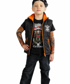 'JOLLY PIRATE BIKER' CHILDREN'S BLACK GILLET  - BSM-CGIL001