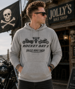 'ROCKET DAY #3' GREY HOODIE ***Limited Stock*** BSM-HOOD008