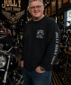 'JOLLY CLASSIC' SWEATSHIRT - Classic Bike on front left breast, large logo on back and name on sleeve | BSM-SS003