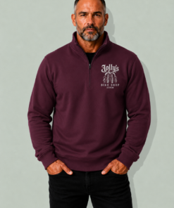 'JOLLY PIRATE BIKER'  ¼ ZIPPED TOP | BSM-ZT001