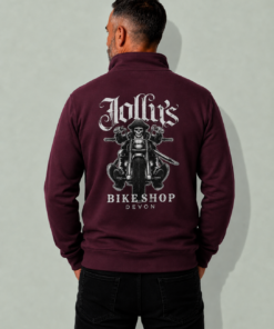 Alternative view of 'JOLLY PIRATE BIKER'  ¼ ZIPPED TOP | BSM-ZT001