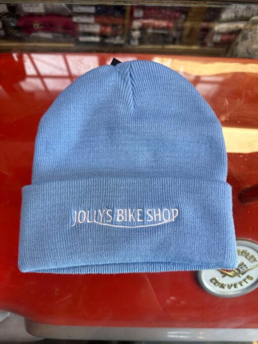 'JOLLY BIKE SHOP' BEANIE HAT - logo in white embroidery (one size) BSM-HAT003 - Image 2