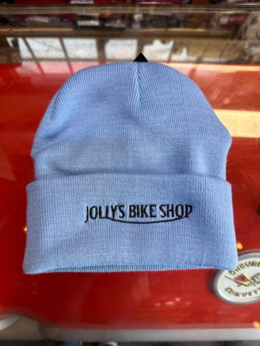 'JOLLY BIKE SHOP' BEANIE HAT - logo in white embroidery (one size) BSM-HAT003 - Image 3