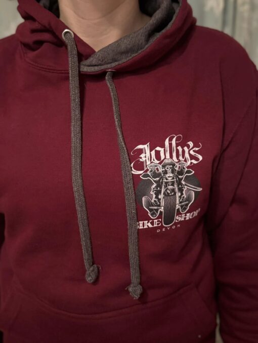 Jolly Pirate Biker Hoodie - front & sleeve logo, large back logo BSM-HOOD010