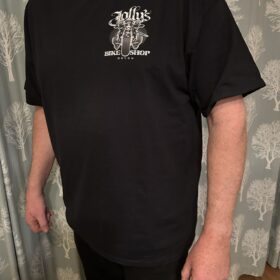 2025 'JOLLY PIRATE BIKER' T-SHIRT - logo on chest, sleeve & large back - BSM-TS018 - Image 4