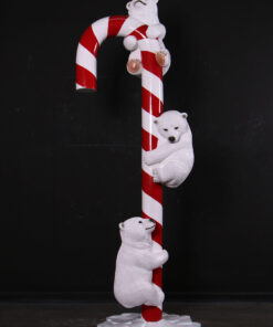 CANDY CANE WITH POLAR BEAR CUBS JR 250046