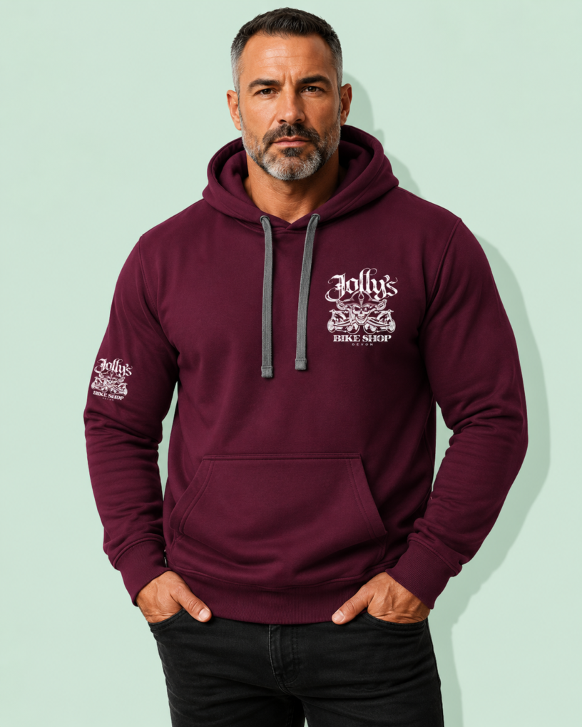 2025 'JOLLY PIRATE SKULL' HOODIE Skull on chest, sleeve and large logo on back | BSM-HOOD014