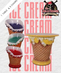 ICE CREAM TABLE AND CHAIRS JR 130019/20 SET