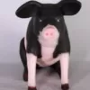 Pig Sitting - Black and White - Small | JR 020601