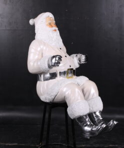 Sitting Santa for Sleigh - White and Silver | JR 120025