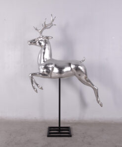 Flying Reindeer on Base - Silver | JR 120067